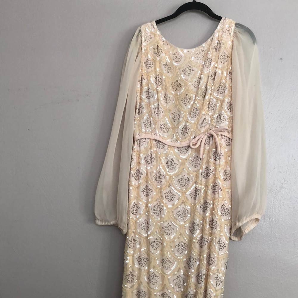 60’s Vintage handmade hand beaded formal dress